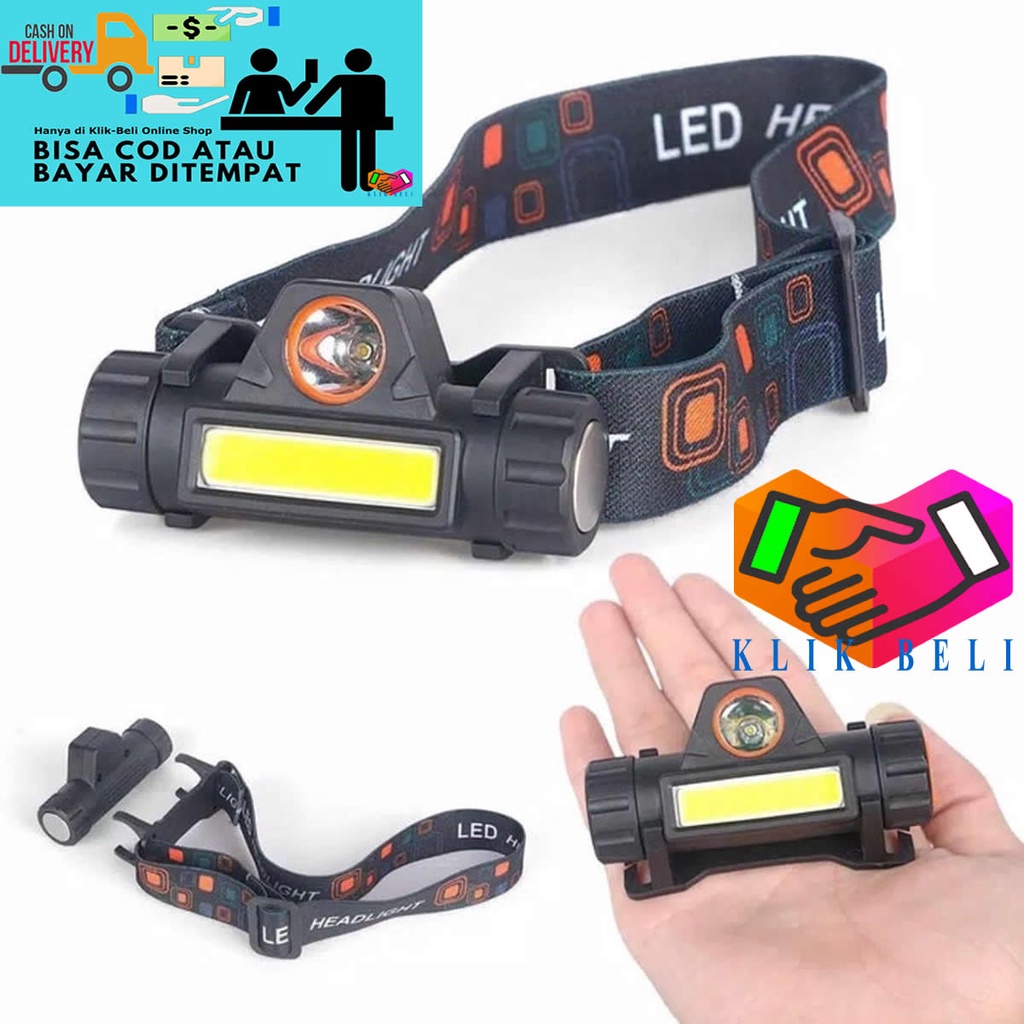 Senter Kepala COB 1922 / MS-1922 Lampu Sorot Rechargeable Head Lamp