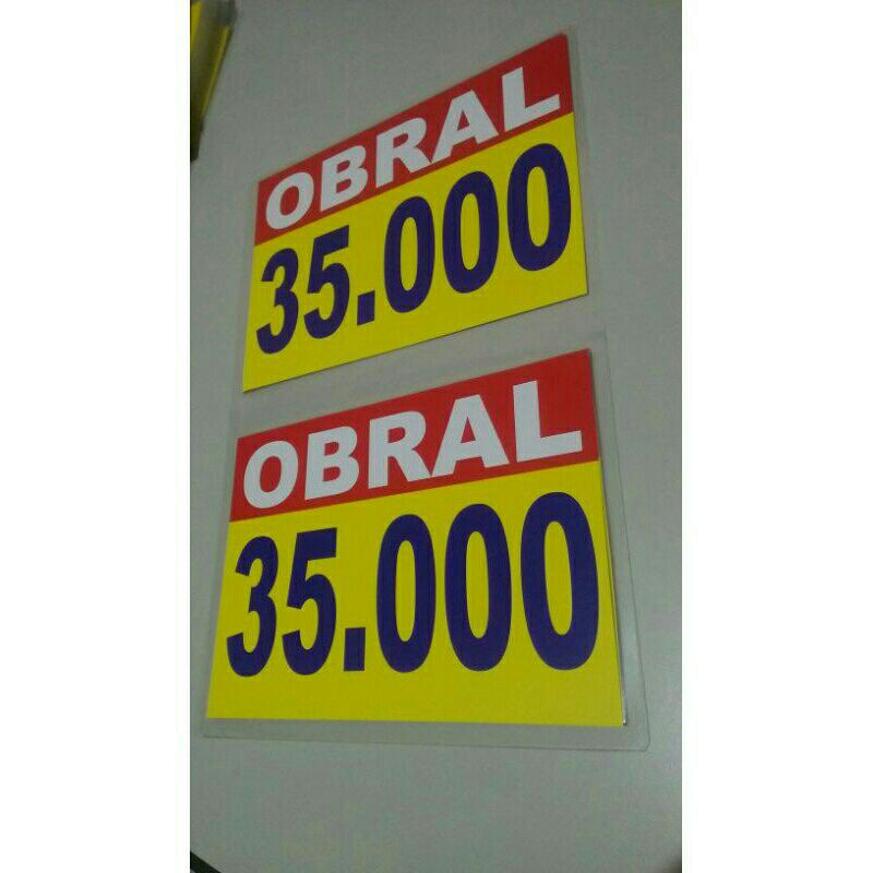 

Harga Obral Laminating /1Folio dapat 2 pcs / Hargaobral / Obralan / Bandrol Harga