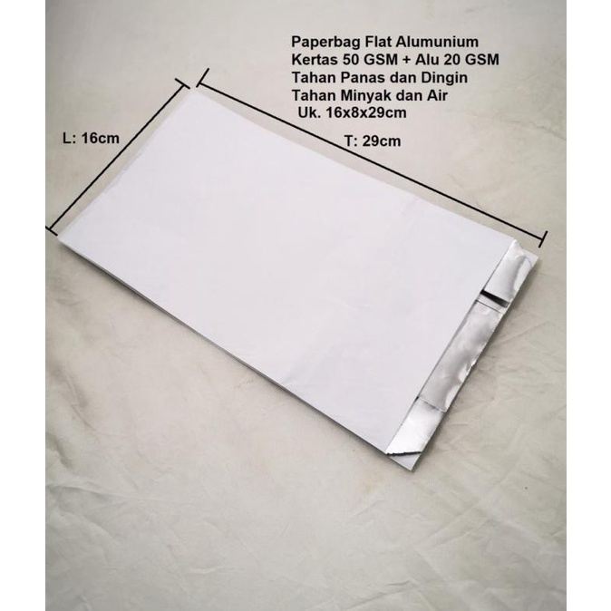 

(TERLARIS) Ready Stock Paperbag Flat Alumunium 16X8X29Cm Tahan Panas, Dingin,