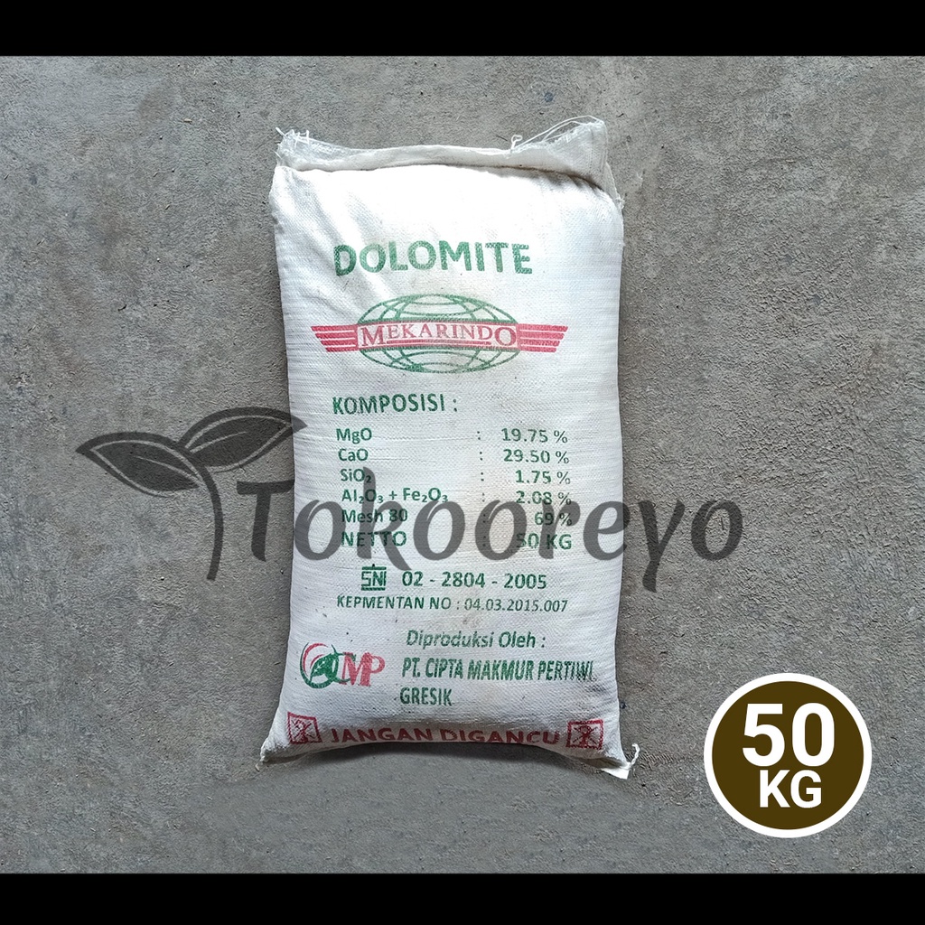 PUPUK DOLOMITE 50 KG KEMASAN PABRIK KAPUR DOLOMIT KAPUR TOHOR VIA GOSEND GRAB