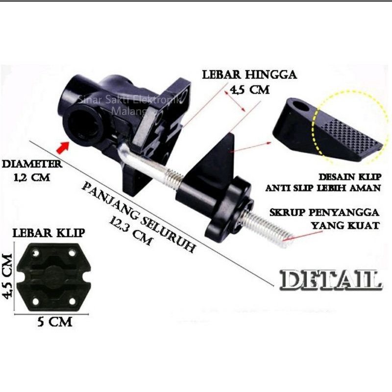 Jepitan Jepit Lampu Meja Belajar Arsitek Jiamei JM-800 / JM-900