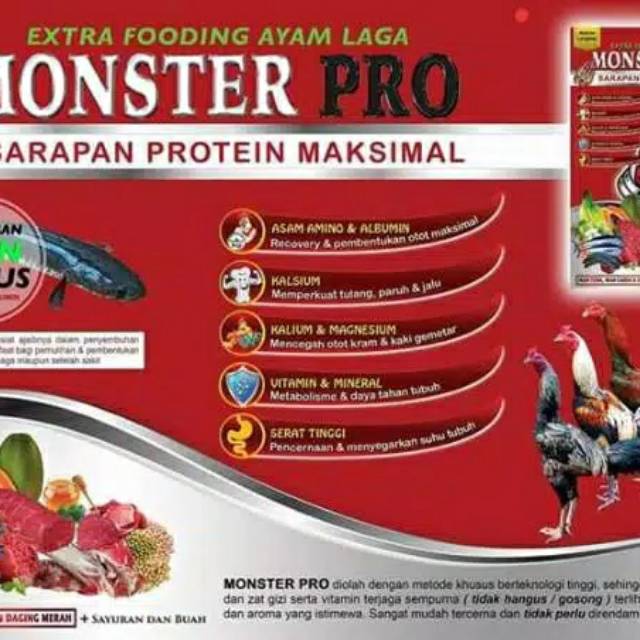 Suplemen / Protein Monster Pro SN Cocok dikombinasi dengan Bima power / Dragon SN