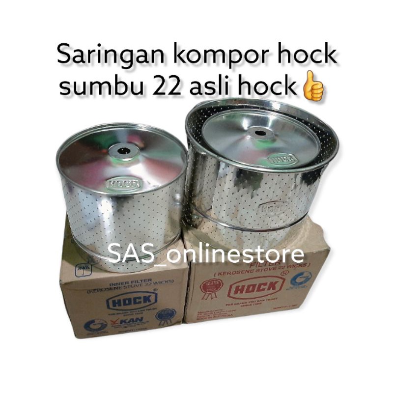 Saringan hock sumbu 22 ORI asli HOCK/suku cadang saringan dalam kompor hock sumbu 22 tunggal dan sepasang