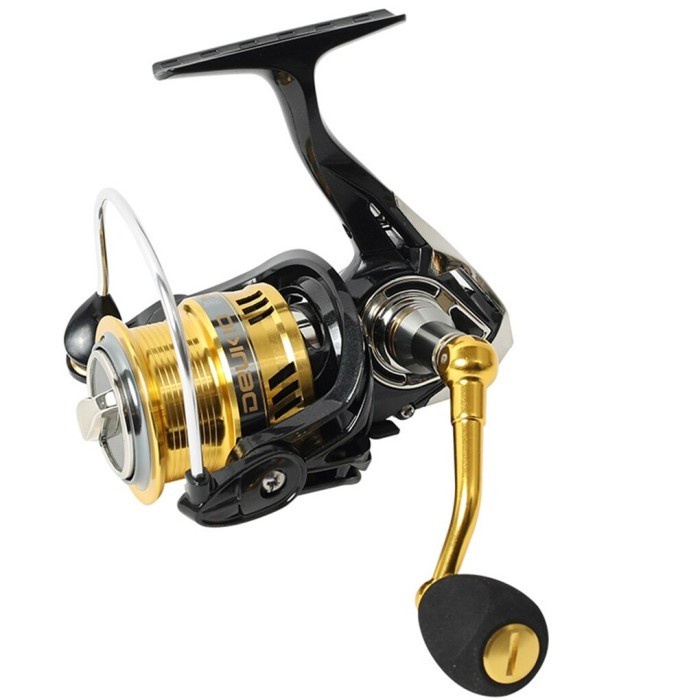 Reel Pancing Fishing Reel Kumparan 5+1 Ball Bearing 5.2:1 - DW5000 - Black/Gold