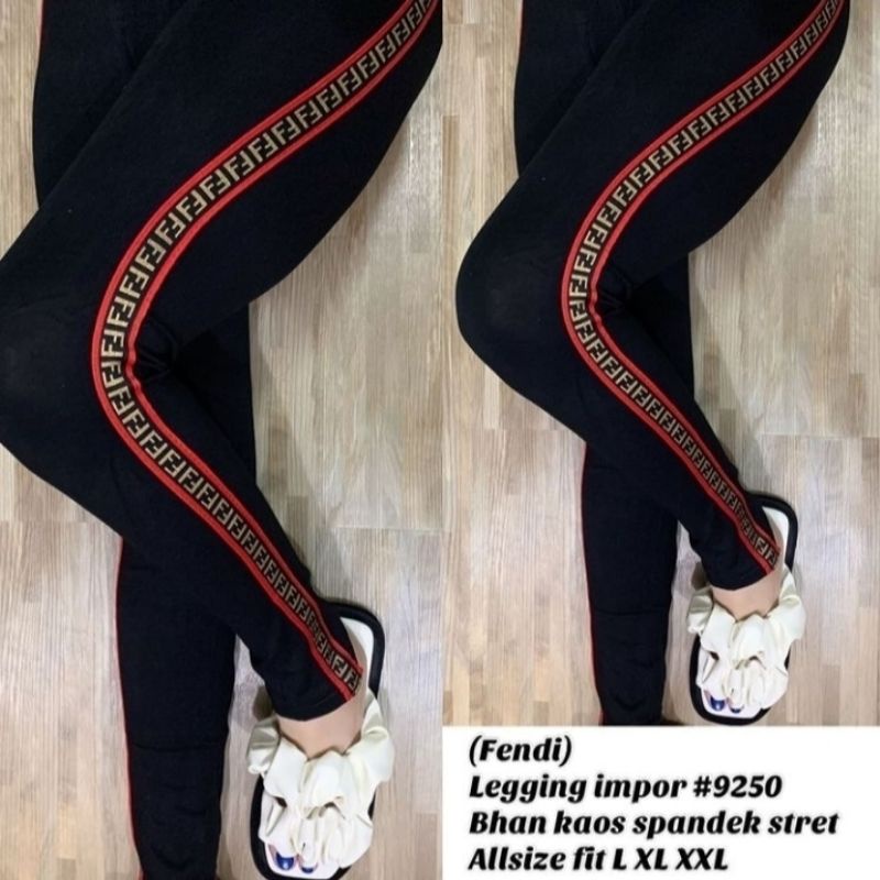 Legging List Import Wanita Premium Tebal Fit S-XXL Jumbo (Bb 40-80 kg)