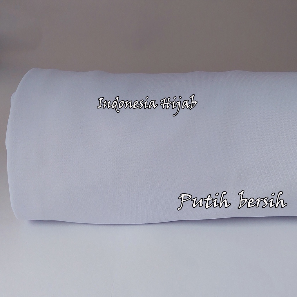 Rok Panjang Jersey Polos Tebal Tidak Nerawang Uk Standart-putih