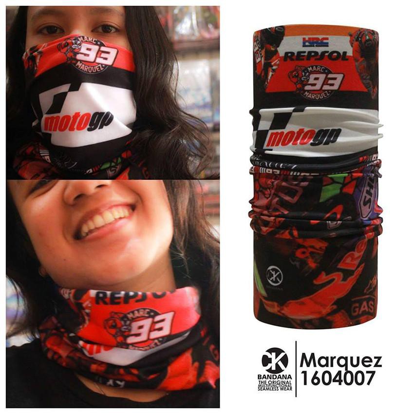 CK Bandana ORIGINAL masker motor motif rider motorcycle MARQUEZ