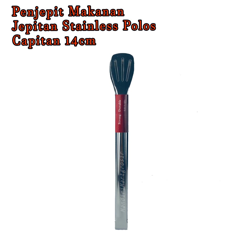 Jepitan Stainless Polos *Penjepit Makanan * 14cm