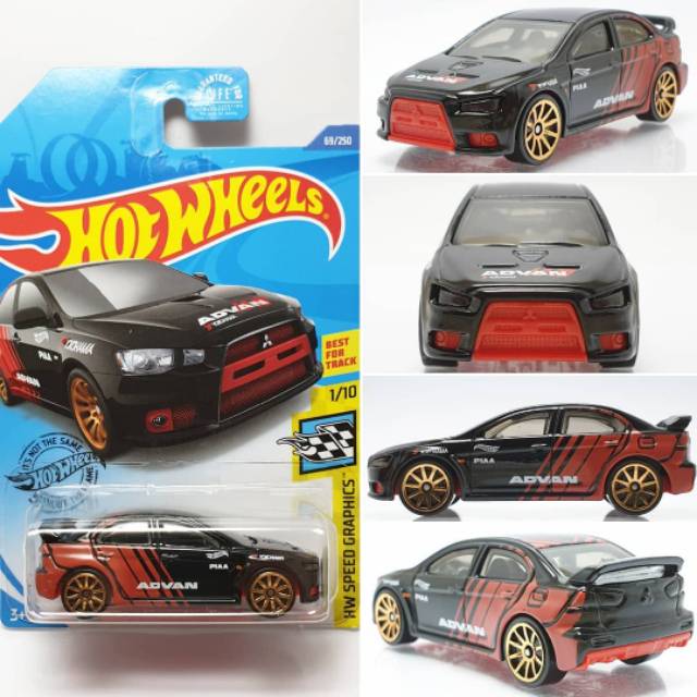 Hot Wheels 2008 Mitsubishi Lancer Evolution HW Speed Graphics Track Stars