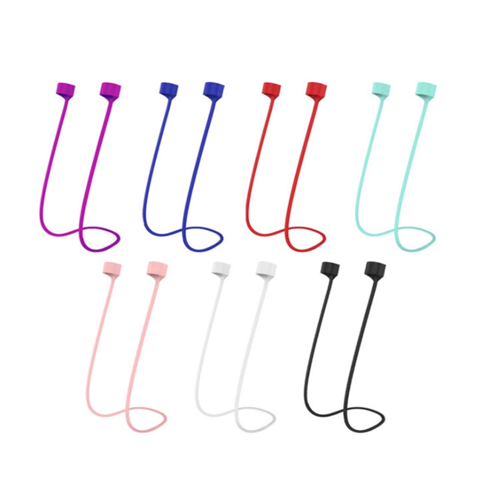 1pc Tali Lanyard Silikon Magnetik anti Hilang Untuk Airpods