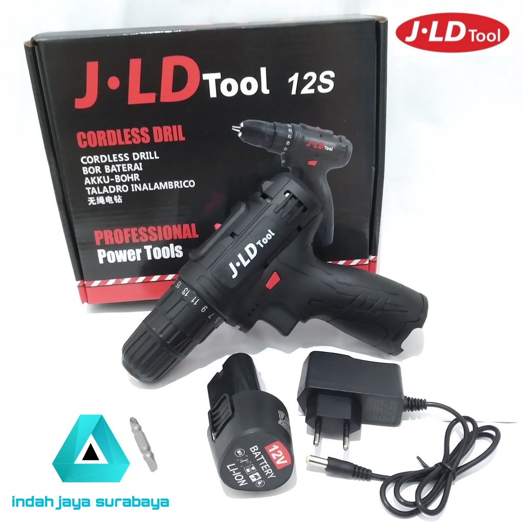 Promo Bor jld J12s Bor Changer JLD TOOLS JLD Cordless Driver Drill Mesin Bor Baterai screwdriver Ele