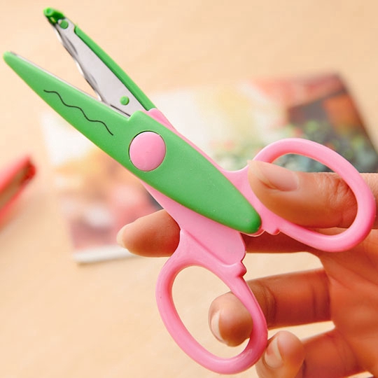 Plastic Lace Handmade Scissors DIY Child Safe Scissors