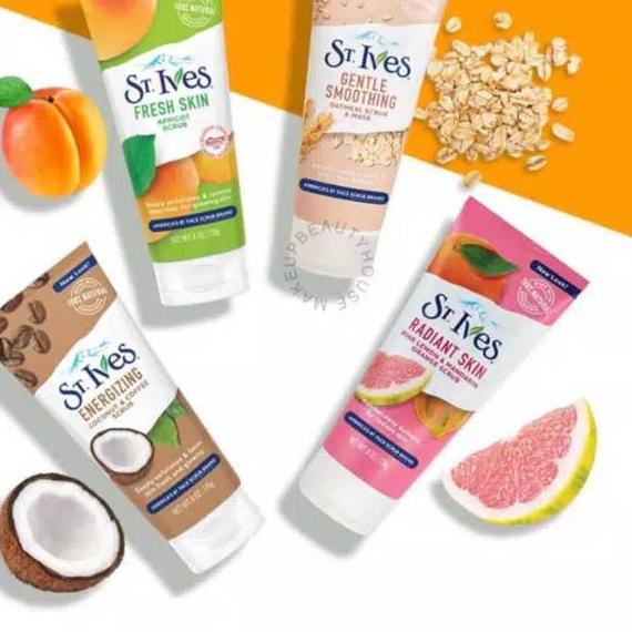 JNR 865 ST IVES Fresh Skin Apricot Scrub / St Ives Oatmeal Face Scrub / Radiant Skin Pink / Coffee 1