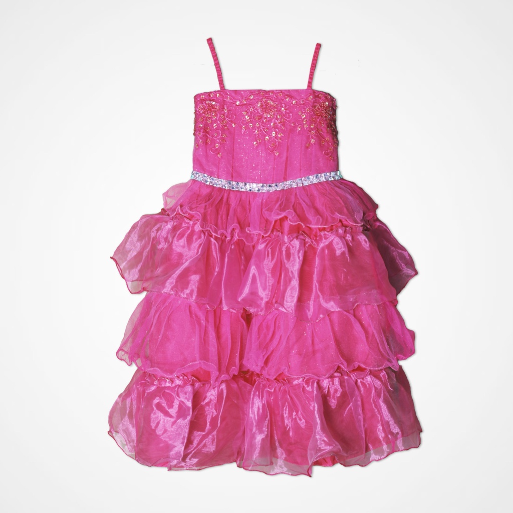 Candice Dress Anak Perempuan Ruffle Organdi Premium 1568