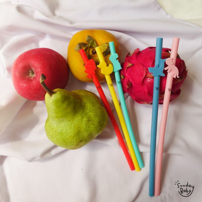 Sunday Baby Silly Straws - Sedotan Silicon lucu anak