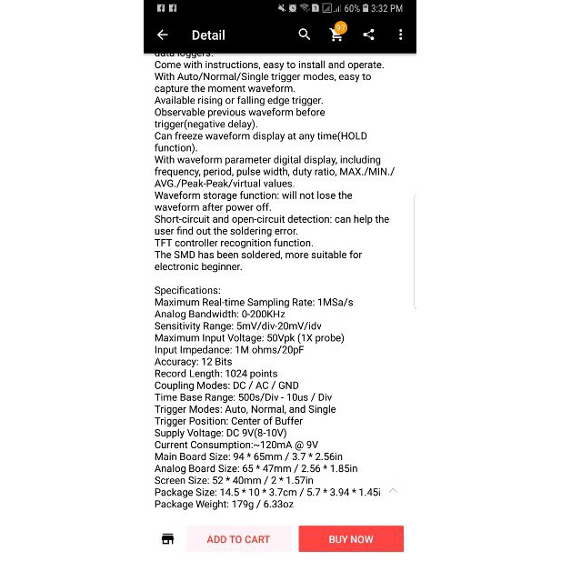 osiLoskop miNi mini ocilloskope layar LCD DIGITAL Terbaik
