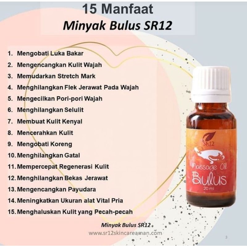 Minyak Bulus SR12 Minyak Serba Guna Minyak untuk Gatal2 Pada Kulit