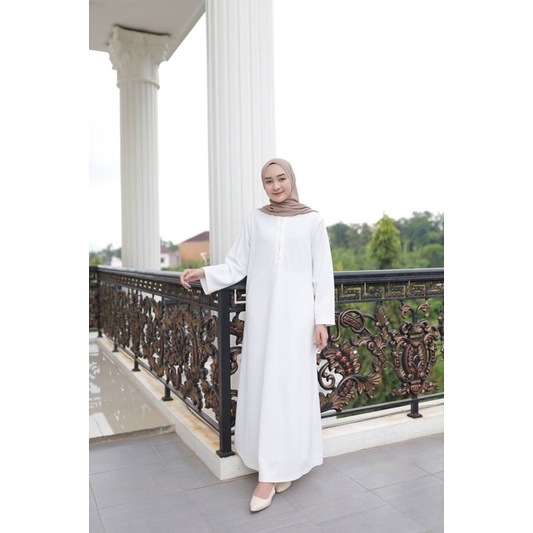 ALINE MAXI - (tidak termasuk outer bunga)Busui friendly Sleeves / Inner dress Polos (Ld 104 Pjg 131)