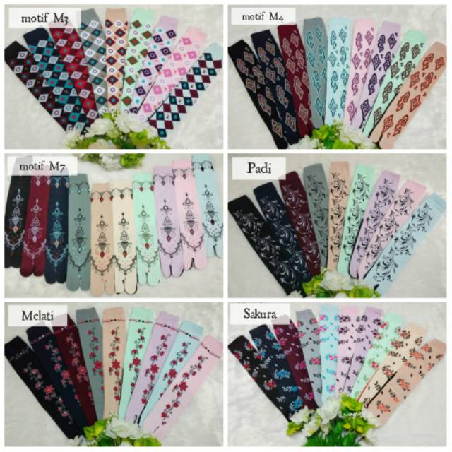 kaoskaki jempol motif panjang sizeL warna (Nylon Spandek)