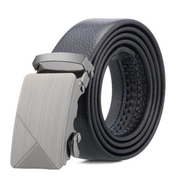 Ikat pinggang kulit pria model rel otomatis buckle men belt men sabuk pria gesper pria Import murah