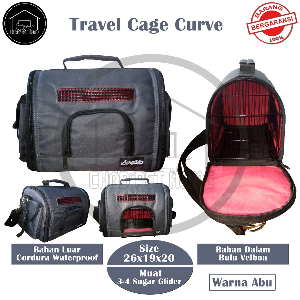Travel cage pouch sugar glider tas sugar glider tupai tipe 2