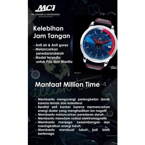 Jam tangan kesehatan SPIDERMAN WATCH mci 100%original