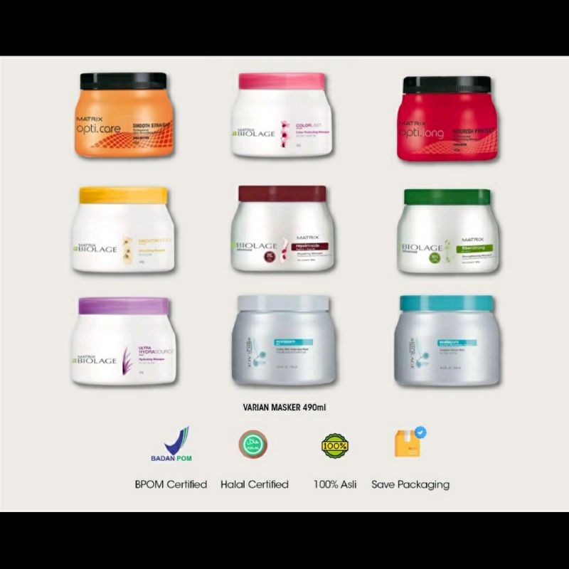 MATRIX BIOLAGE MASK SERIES 500 ML / MASKER RAMBUT / MASKER MATRIX / LOREAL / MASKER
