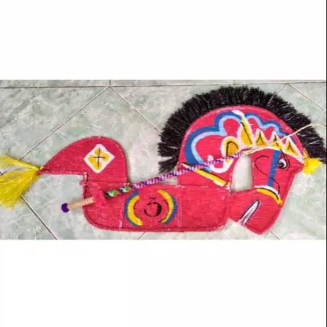 Mainan anak kuda lumping + pecut