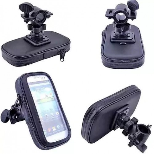 HSM-003 Bike Holder / Holder Sepeda / Motor di Stang Untuk Handphone 4 Inch - Iphone