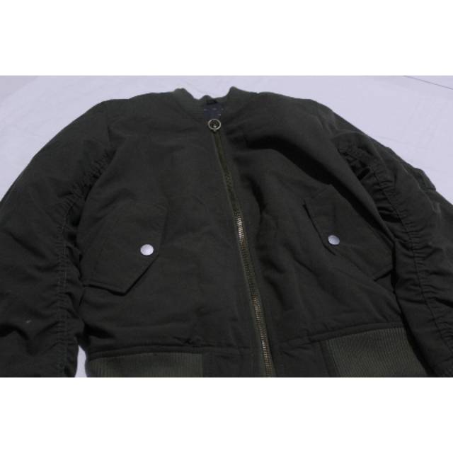Zara bomber green army original zara
