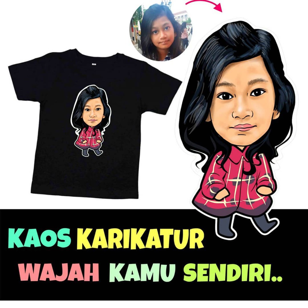 Jual Kaos Karikatur Custom Shopee Indonesia