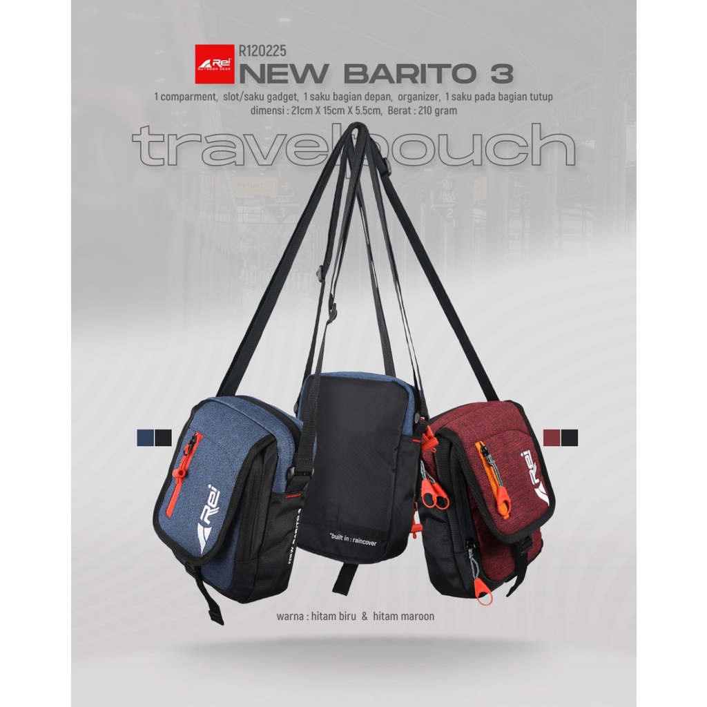 TRAVEL POUCH AREI NEW BARITO 3 + RAIN COVER