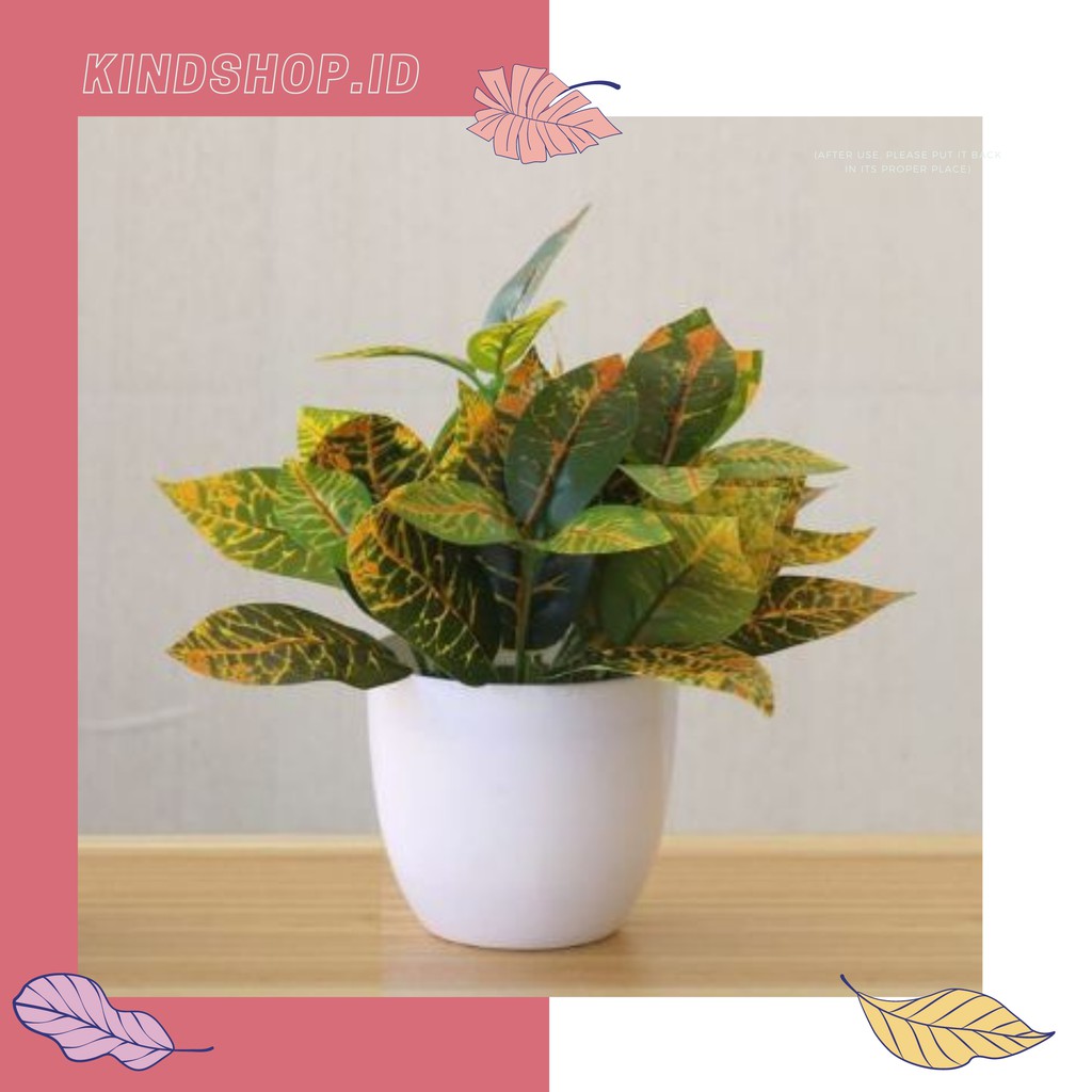 KINDSTORE❤ | LEAF10 | Tanaman Palsu Kecil Plastik Hias Pot Bunga Artificial Daun Rambat