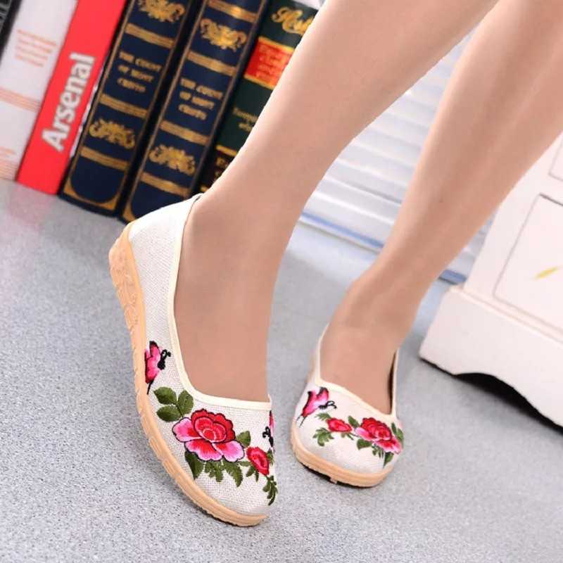 REFFI SEPATU WANITA SLIP ON ROSE MURAH WARNA KREM COKLAT DAN ABU