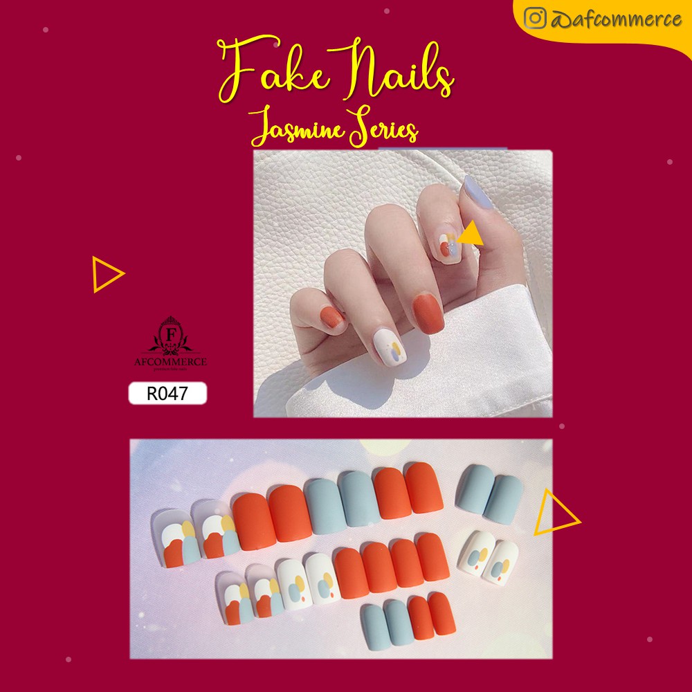 KUKU PALSU KARAKTER PRINTED NAILS JASMINE SERIES R0047