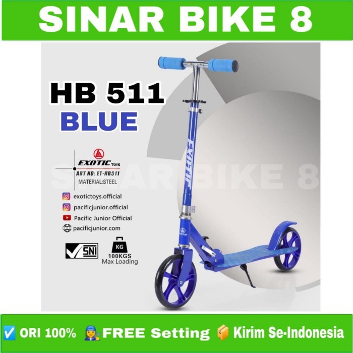 Scooter otoped EXCOTIC ET HB 511 Skuter Manual Anak Dewasa Beban Max 100 Kg