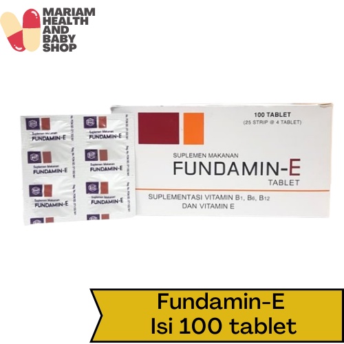 Fundamin E Box Isi 100 Tablet - Vitamin B1, B6, B12, Vitamin E