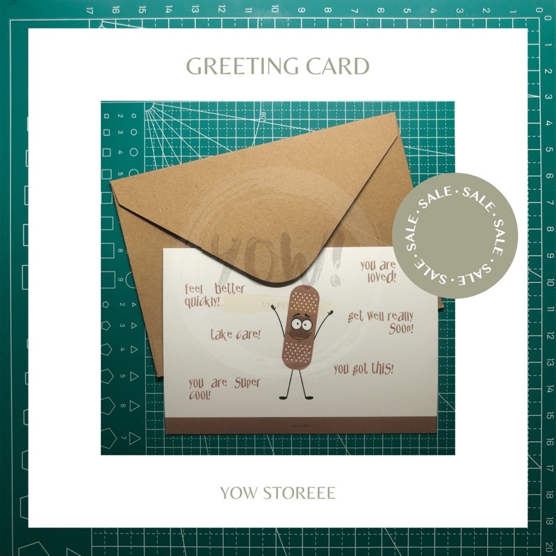 

[YOW CARD] Kartu Ucapan dengan Amplop Kraft Coklar / Greeting Card with Brown Kraft Envelope - You Are Loved Edition / Get Well Soon / Feel Better Quickly / Take Care / GWS / Ucapan Untuk Orang Sakit / Orang di Rumah Sakit /Kartu Penyemangat - YOW STOREEE