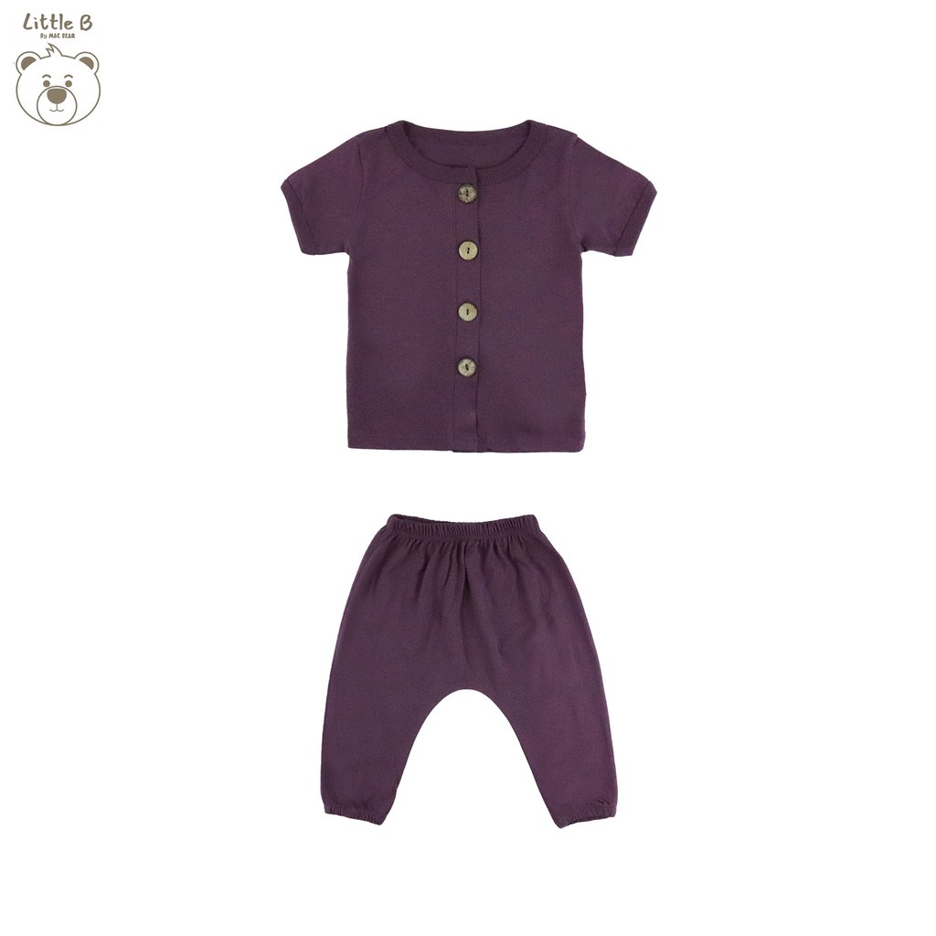 Little B By MacBear Setelan Bayi Basic Collection Little Rafael Newborn - 12 bulan-Purple