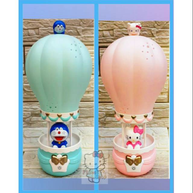 Lampu Hias Balon Udara Doraemon LED Bohlam Pajangan Lampu Meja Kartun Hello Kitty Desk Lamp Kado