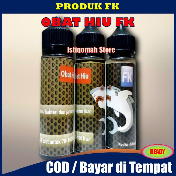 PROMO COD OBAT HIU FK Obat Penyakit Ikan untuk atasi Serangan Bakteri, Jamur, Parasit, Protozoa, dll