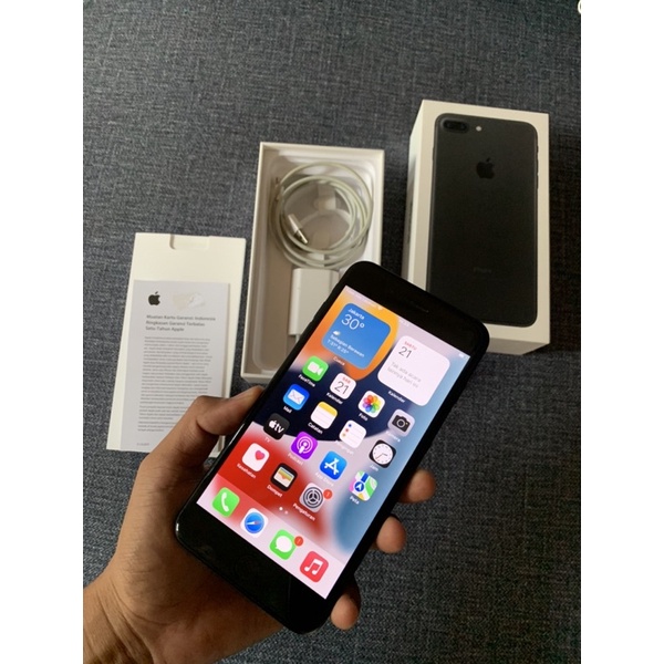 Jual iphone 7 plus 128Gb black mate ibox fullset original ( non