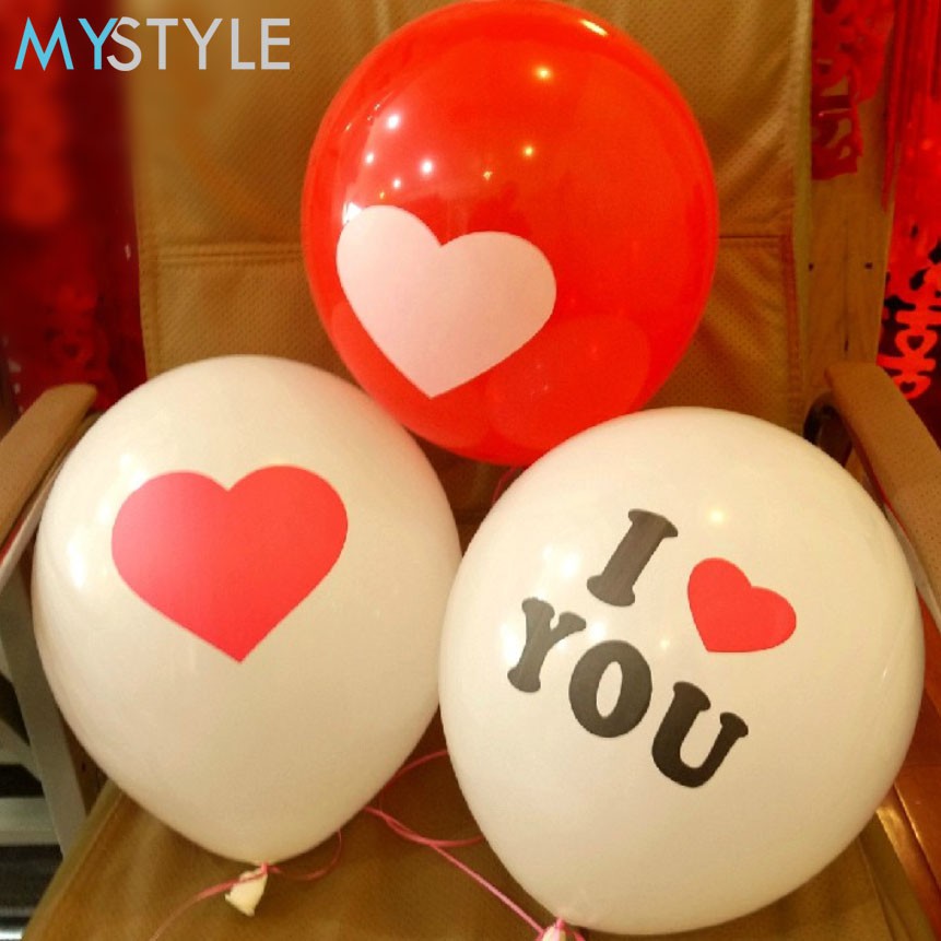 BALON LATEX I LOVE YOU (1 PACK = 100 PCS)