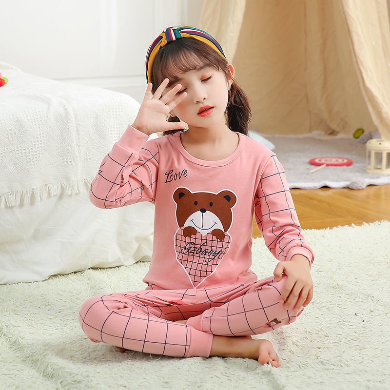 LittleAaron PASSWORD BEAR LOVE Setelan piyama 1 - 7 Tahun Baju Anak Berkualitas