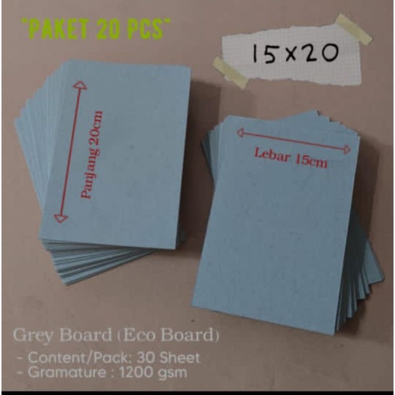 

SATUAN 15x20 - Karton Board / Grey Board No. 30