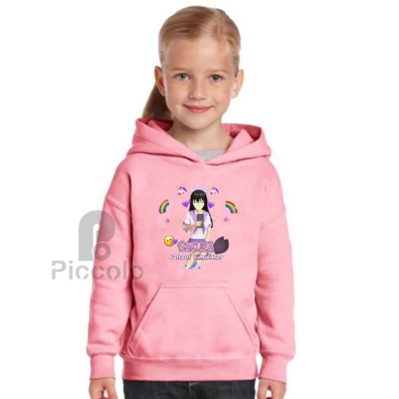 jaket hoodie anak motif gaming sakura sakura school simulator terbaru 09