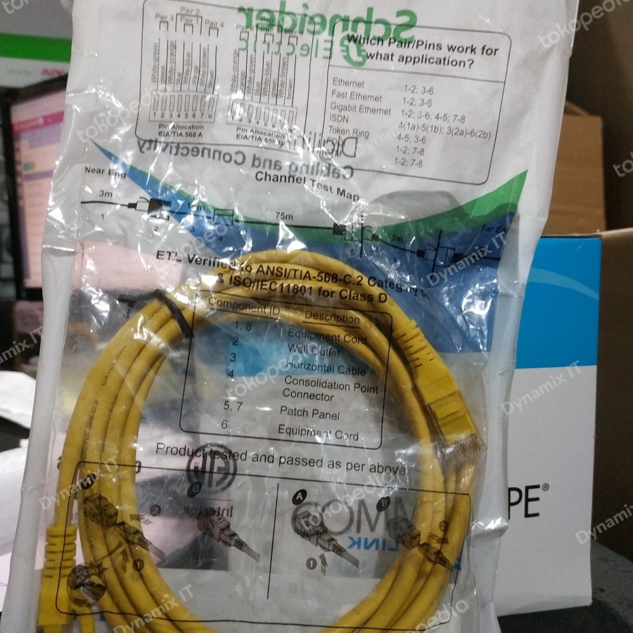 Schneider Kabel LAN Patch Cord UTP Cat.5e panjang 2 meter ORIGINAL