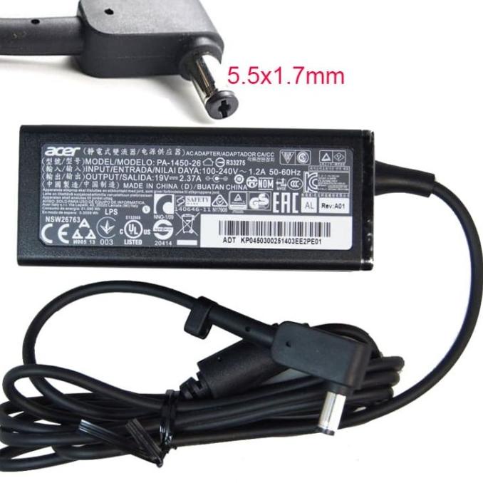 Adaptor Charger Laptop Acer 19v - 2.37a Original