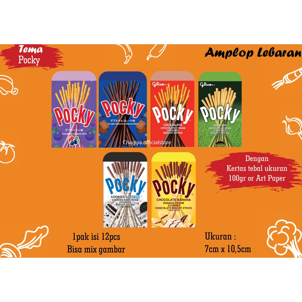 

Amplop Lebaran Unik 2023 Tema Pocky Bahan Art Paper