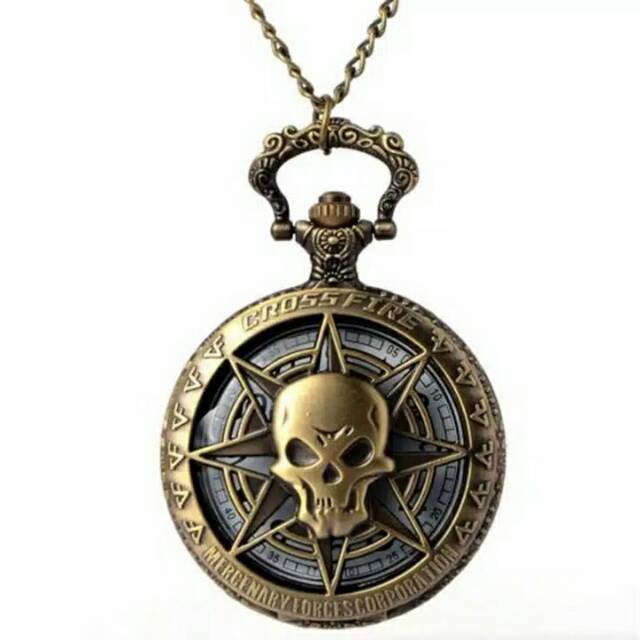 kalung jam skull